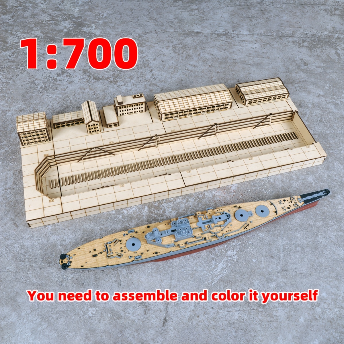 1/700 Scale Model Kit Navy Yard Naval Base Assembly